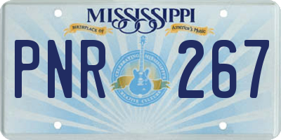 MS license plate PNR267
