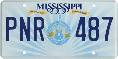MS license plate PNR487