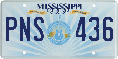 MS license plate PNS436