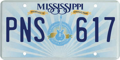 MS license plate PNS617