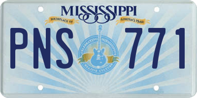 MS license plate PNS771