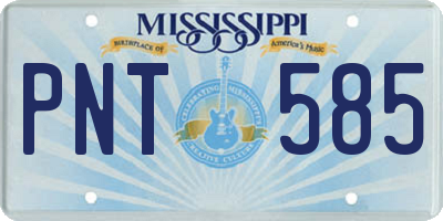 MS license plate PNT585