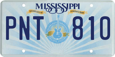 MS license plate PNT810