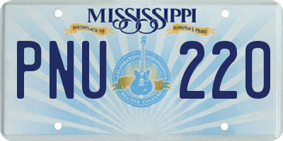 MS license plate PNU220