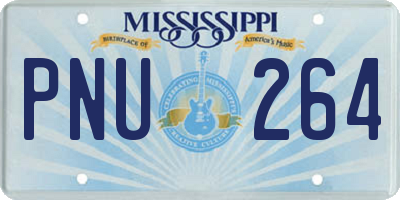 MS license plate PNU264
