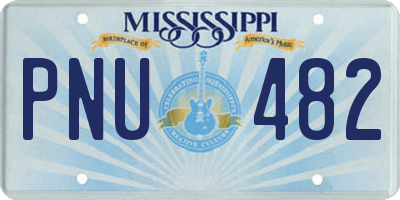 MS license plate PNU482