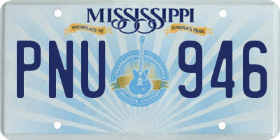 MS license plate PNU946