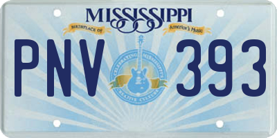 MS license plate PNV393
