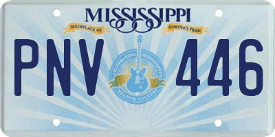 MS license plate PNV446