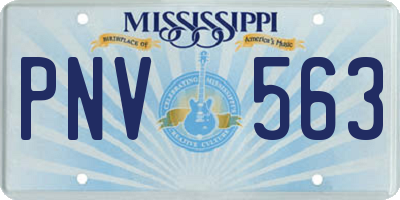 MS license plate PNV563