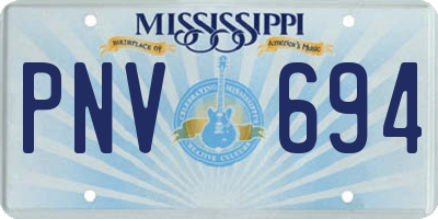 MS license plate PNV694