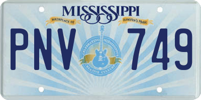MS license plate PNV749
