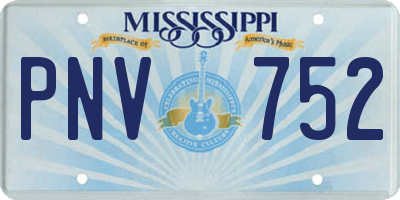 MS license plate PNV752