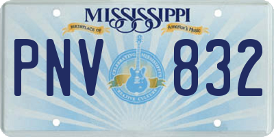 MS license plate PNV832