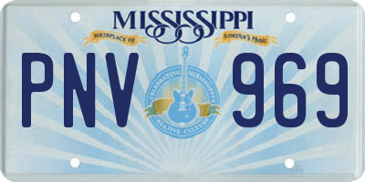 MS license plate PNV969