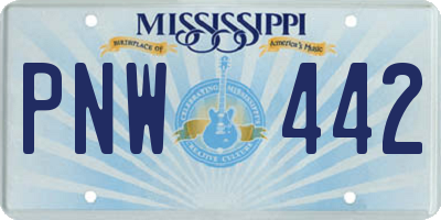 MS license plate PNW442