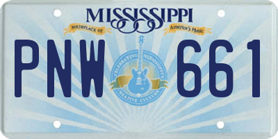 MS license plate PNW661