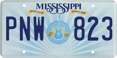 MS license plate PNW823