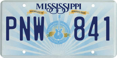 MS license plate PNW841