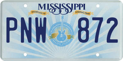 MS license plate PNW872