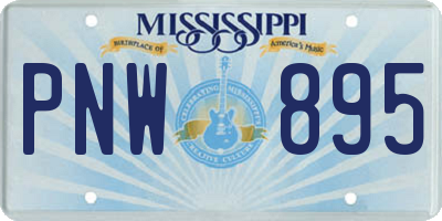 MS license plate PNW895