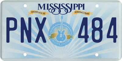 MS license plate PNX484