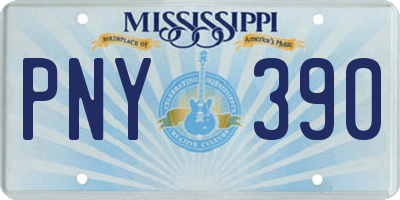 MS license plate PNY390