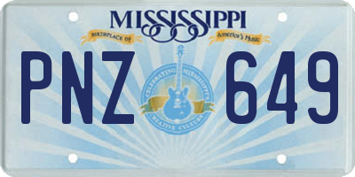 MS license plate PNZ649