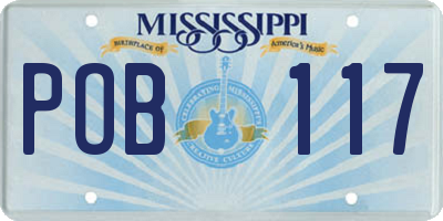 MS license plate POB117