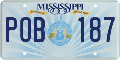 MS license plate POB187
