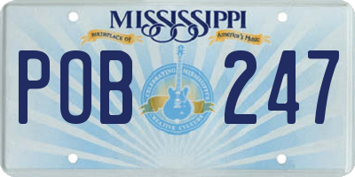 MS license plate POB247
