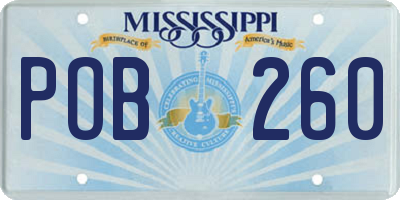 MS license plate POB260