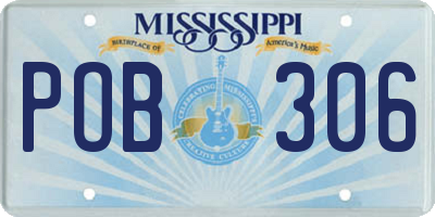 MS license plate POB306