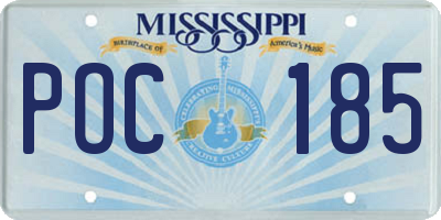 MS license plate POC185