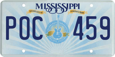 MS license plate POC459