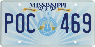 MS license plate POC469