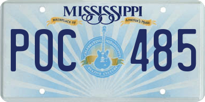 MS license plate POC485