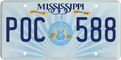 MS license plate POC588