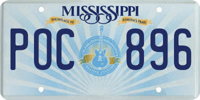 MS license plate POC896