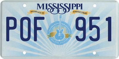 MS license plate POF951