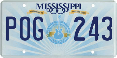 MS license plate POG243