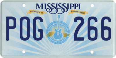 MS license plate POG266