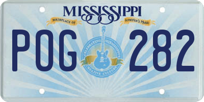 MS license plate POG282