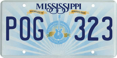 MS license plate POG323
