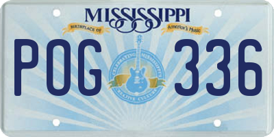 MS license plate POG336