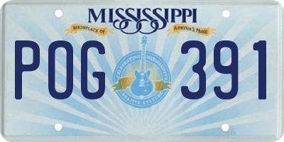 MS license plate POG391