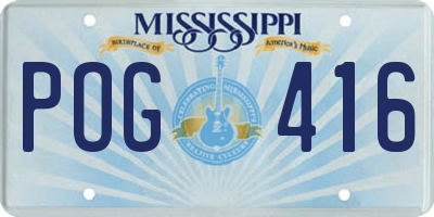 MS license plate POG416