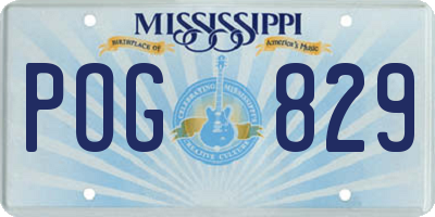 MS license plate POG829