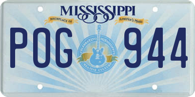 MS license plate POG944