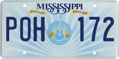 MS license plate POH172